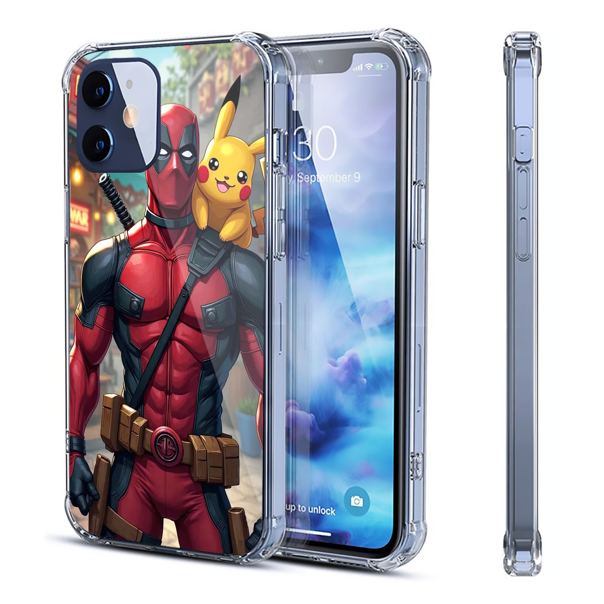 （画像用） Deadpool デッドプール 【iPhone 12シリーズ対応】透明スマホケース（クリアソフトケース）